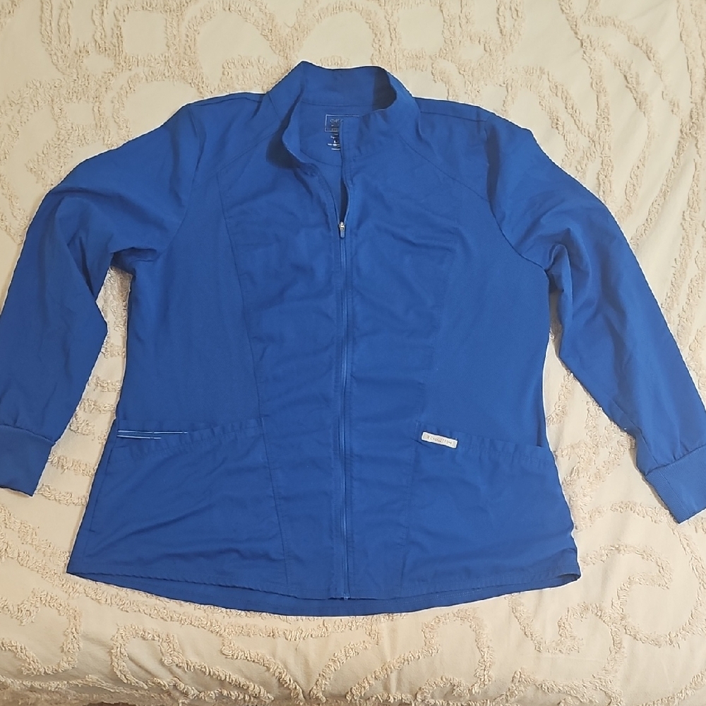 Cherokee Revolution Scrub Jacket.  Royal Blue.  XL.